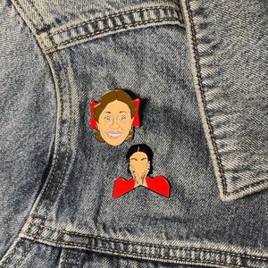 Mia Goth Pearl Movie Pin | Horror Film Enamel Brooch